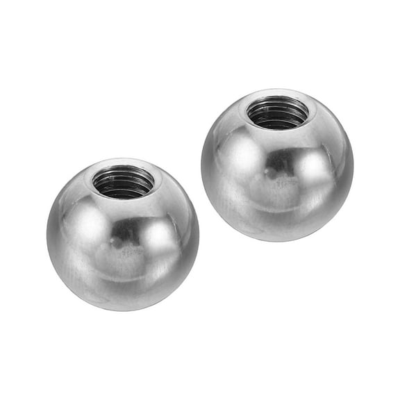 Uxcell M4x15mm Ball Nuts Knob, 2 Pack Thread 304 Stainless Steel Round Blind Hole Screw Cap Cover, Silver