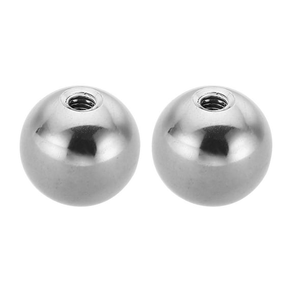 Uxcell M4x16mm Ball Nuts Knob, 2 Pcs Female Thread 304 Stainless Steel Round Blind Hole Screw Cap Cover, Silver