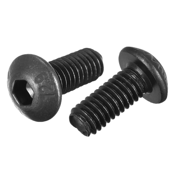 Uxcell M4x16mm Hex Socket Button Head Cap Bolts Screws Alloy Steel Black 200 Pack