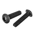 thumbnail image 1 of Uxcell M4x20mm Hex Socket Button Head Cap Bolts Screws Alloy Steel Black 100 Pack, 1 of 5