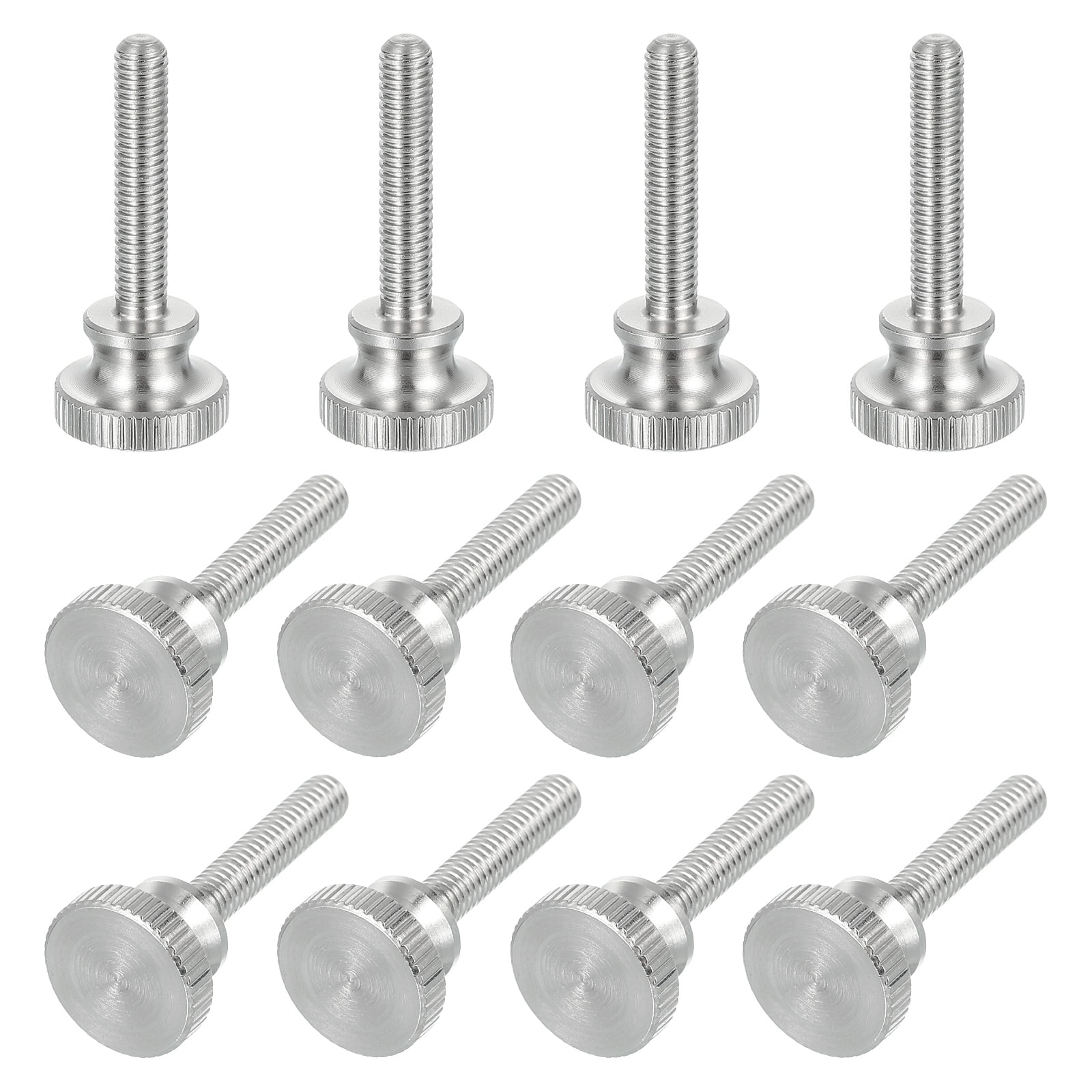 Uxcell M4x20mm Knurled Thumb Screws, 304 Stainless Steel Diamond Head ...