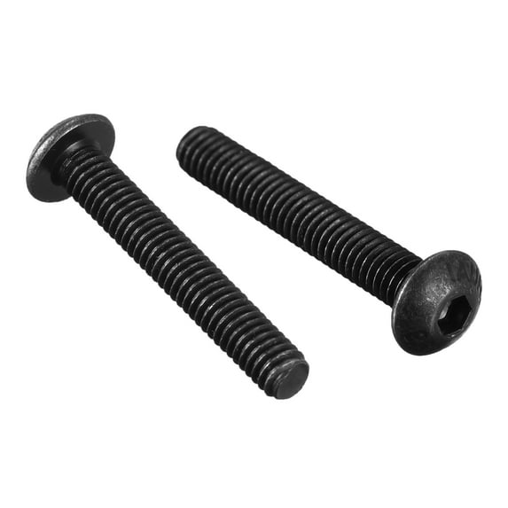 Uxcell M4x25mm Hex Socket Button Head Cap Bolts Screws Alloy Steel Black 100 Pack