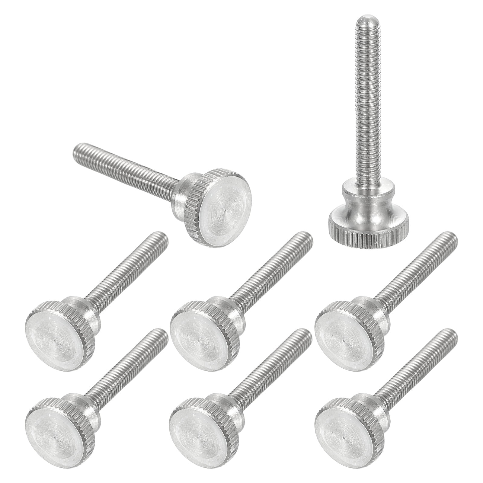 Uxcell M4x25mm Knurled Thumb Screws, 304 Stainless Steel Diamond Head ...