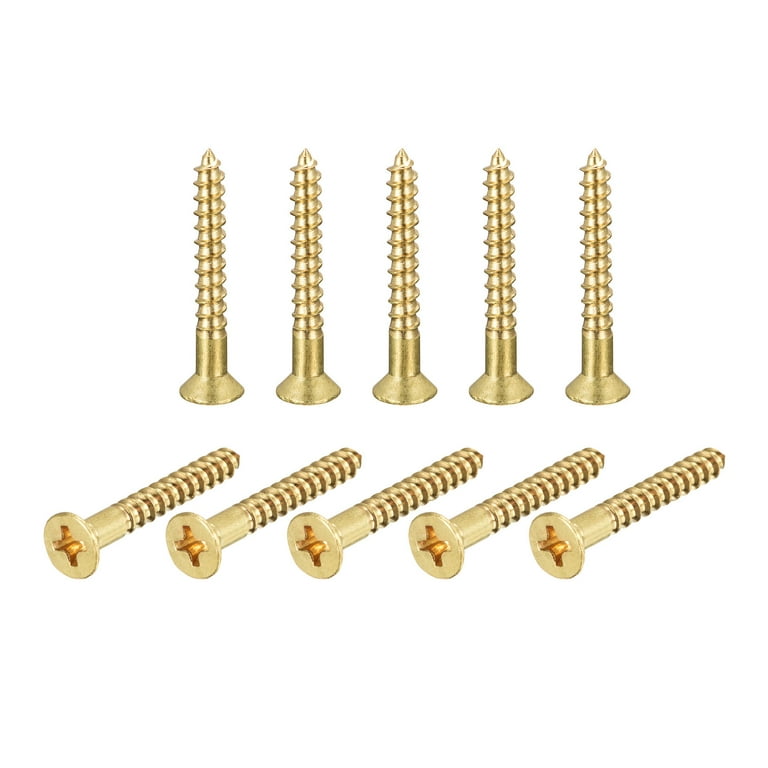 Brass Wood Screws Flat Head Phillips