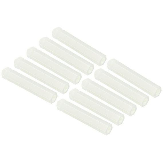 Uxcell M4x35+6mm Nylon Hex Spacer Standoffs PCB Standoff Screws Nuts, 1Set/50Pcs