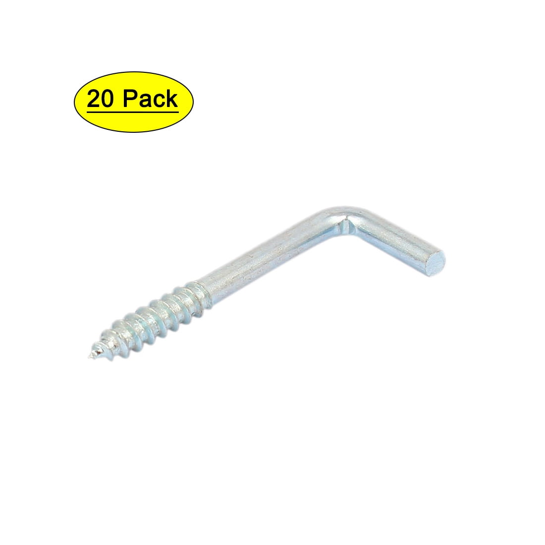 Uxcell M4x38mm Home Wall L Shaped Self Tapping Metal Screw Hook Picture