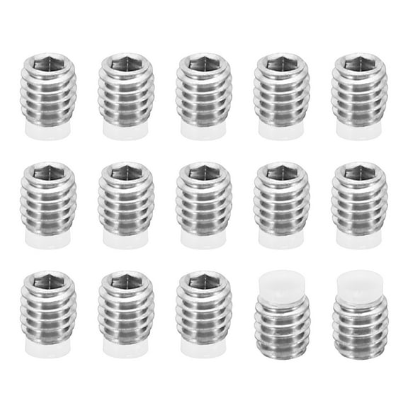 Uxcell M4x4mm Nylon Tip Grub Screw Hex Socket Head Cup Point Anti Slip Set Screws Internal Hex Drive Hardware 15 Pack