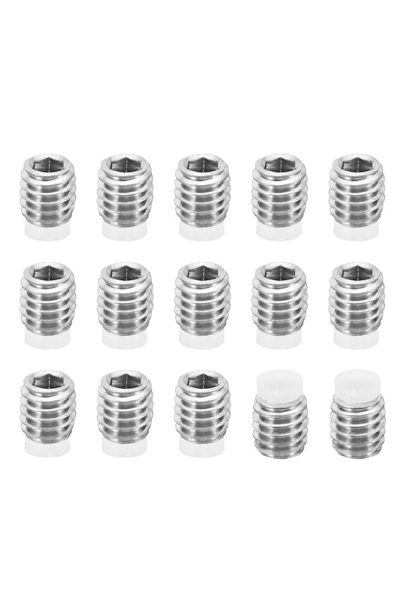 M4x4mm Nylon Tip Grub Screw Hex Socket Head Cup Point Anti Slip Set Screws Internal Hex Drive Hardware 15 Pack