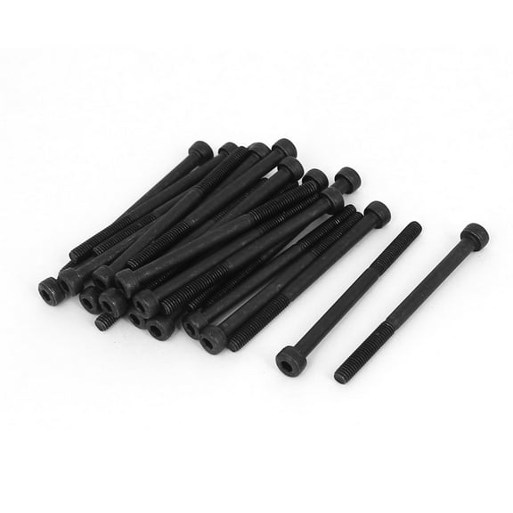 Uxcell M4x55mm 12.9 Alloy Steel Hex Bolt Socket Head Cap Machine Screws Black 25Pcs