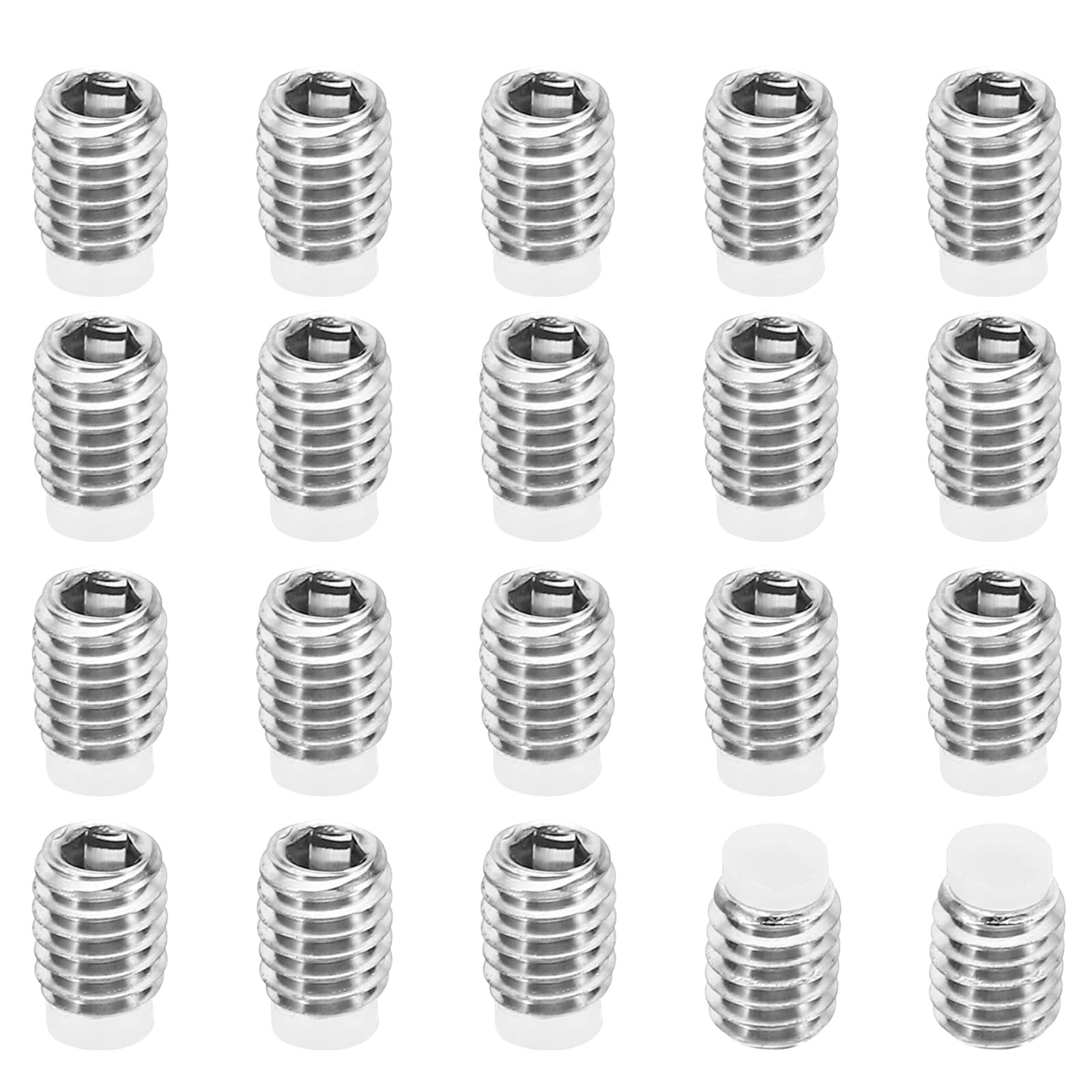 Antihex Uxcell M4x5mm Nylon Tip Grub Screw Hex Socket Head Cup Point Anti Slip ...