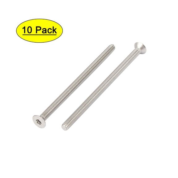 Uxcell M4x70mm Stainless Steel Hex Socket Flat Head Countersunk Bolts Screw 10 Pack