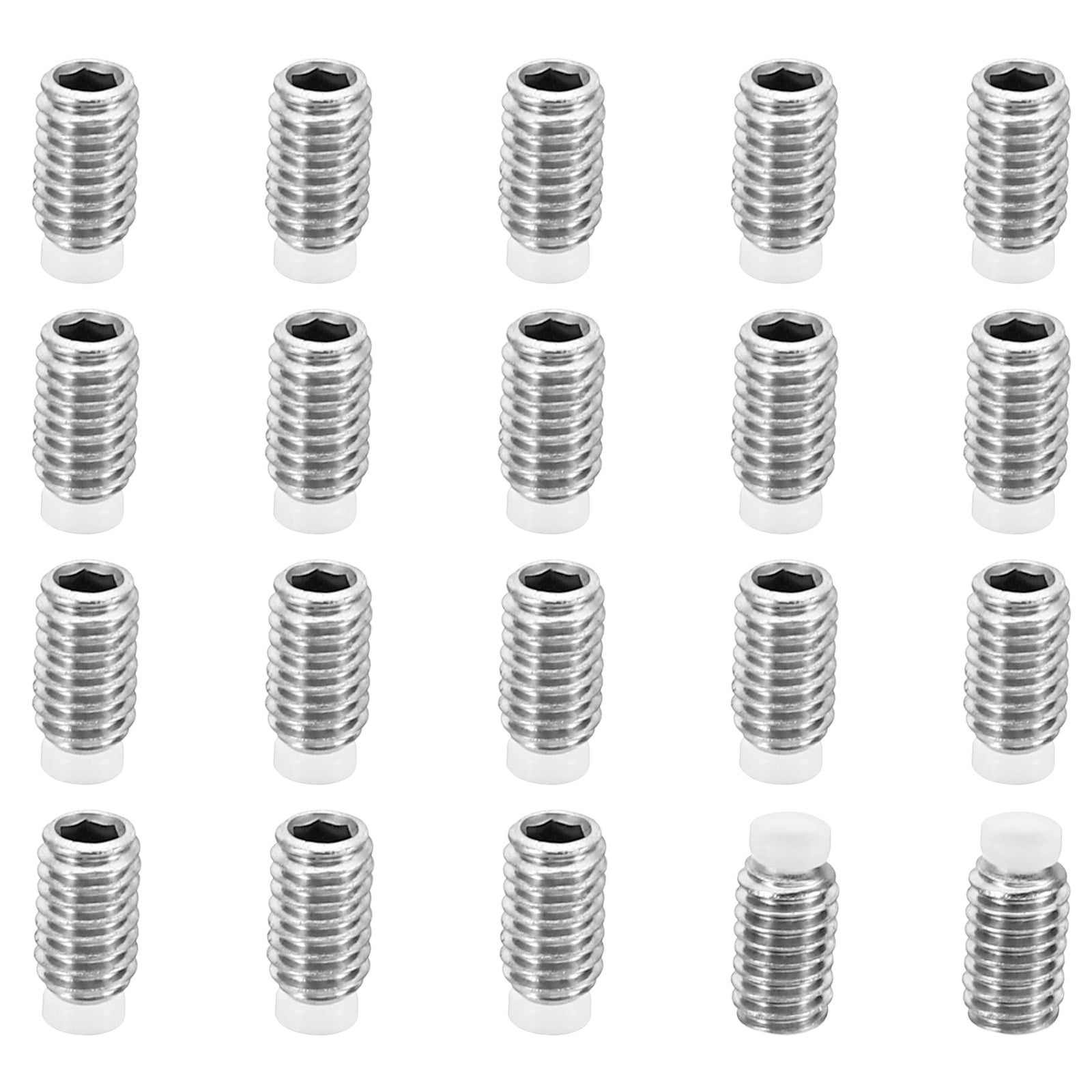 Antihex Uxcell M4x7mm Nylon Tip Grub Screw Hex Socket Head Cup Point Anti Slip ...