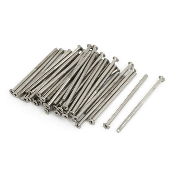 Uxcell M4x80mm Stainless Steel Countersunk Flat Head Cross Screw Bolts 50 Pack