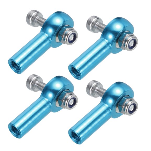 Uxcell M4xL26mm Ball Rods End Head Ball Joint Buckle Steering Connecting Pushrod Tie for RC Model with Nuts 4Pcs