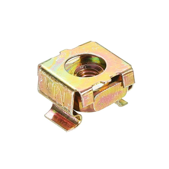 Uxcell M5 Cage Nuts Carbon Steel Zinc Plated Yellow Zinc 30 Pack