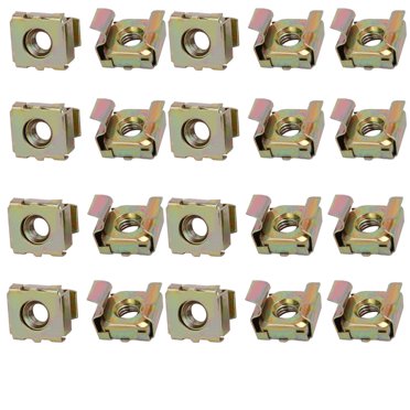 Uxcell 50-Pack M8 Cage Nuts - Carbon Steel Zinc Plated For Server Racks & Cabinet Installation