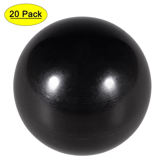 Uxcell M5 Female Thread 20mm Dia Plastic Machine Handle Ball Knob Black 20 Pack