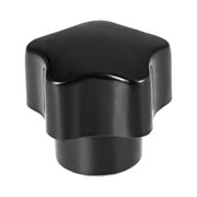 Uxcell M5 Female Thread 24mm Head Brass Insert Star Knobs Black 1 Pack