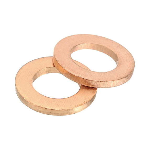 Uxcell M5 Flat Washer, 25 Pack Copper Ring Washers 9mm OD Metal Sealing Gasket Ring