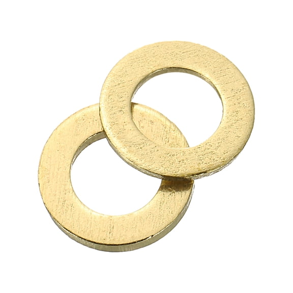 Uxcell M5 Flat Washer, 80 PackBrass Ring Washers 9mm OD 1mm Thick Sealing Gasket Ring