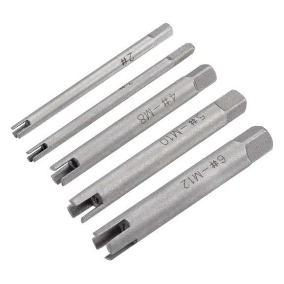 Uxcell M5-M12 / 8-10#-1/2" Broken Stripped Tap Extractor Remover 1 Set (5 Pack)