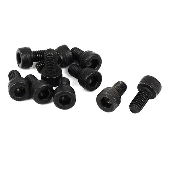 Uxcell M5 Metric Thread Screws Alloy Steel Hex Socket Head Cap Bolts DIN 912 (10-pack)