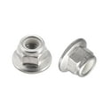 thumbnail image 1 of Uxcell M5 Nylon Insert Hex Lock Nuts with Flange, 304 Stainless Steel, Plain Finish, 15 Pack, 1 of 5
