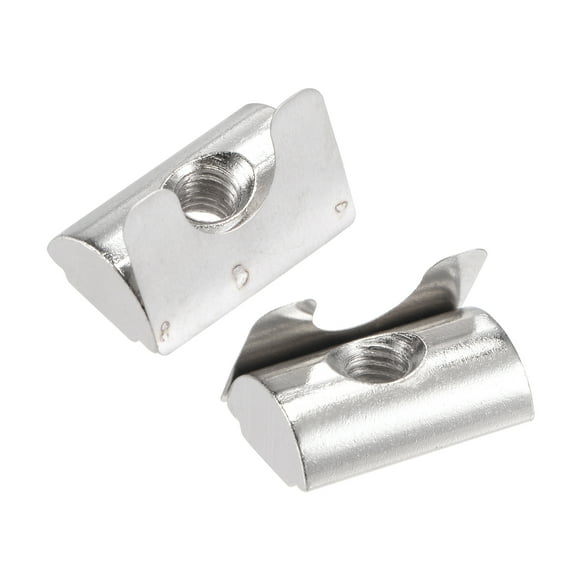 Uxcell M5 Roll in Spring T Nut with Spring Sheet Carbon Steel for 3030/4040 Series 8mm Slot 25 Pack