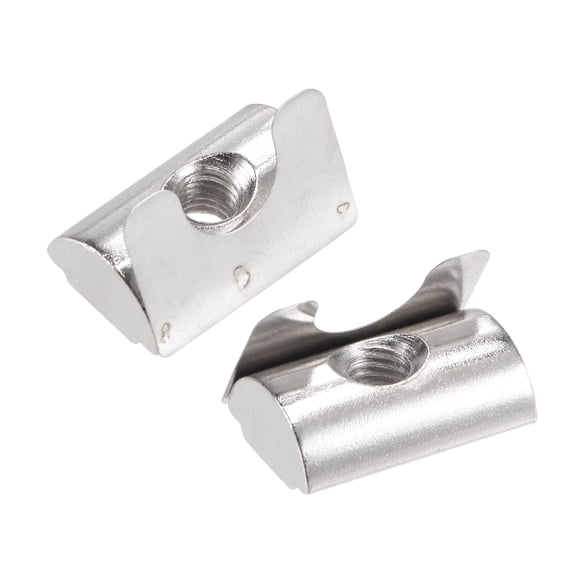 Uxcell M5 Roll in Spring T Nut with Spring Sheet Carbon Steel for 3030/4040 Series 8mm Slot 25 Pack