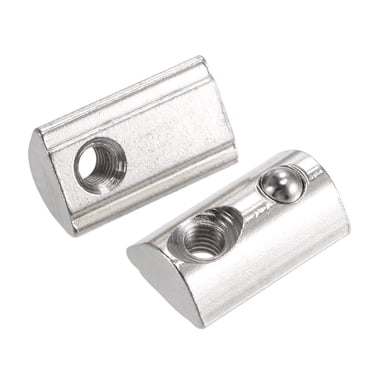 50 Écrous M5 à Souder Base Ronde - Acier Au Carbone Gris Foncé - 8 Mm De Hauteur