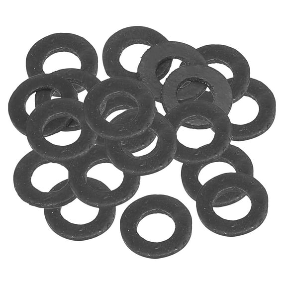 Uxcell M5 Rubber Flat Washer 5mm ID 12mm OD 2mm Thick Sealing Spacer Gasket Ring,Black, 20 Pack