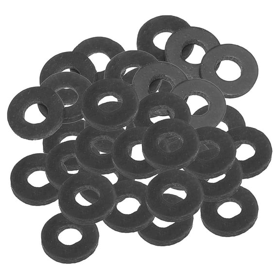 Uxcell M5 Rubber Flat Washer 5mm ID 13mm OD 1.5mm Thick Sealing Spacer Gasket Ring,Black, 120 Pack