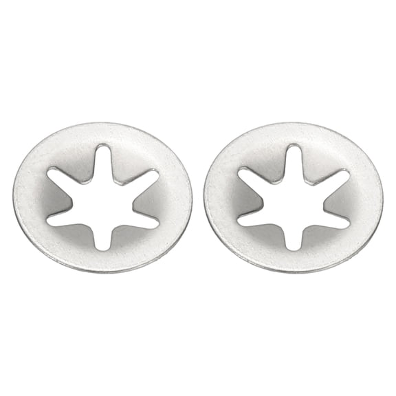 Uxcell M5 Star Internal Tooth Lock Washers 100Pcs Push on Retaining Clips 304 Stainless Steel Quick Speed Locking Washers Silver