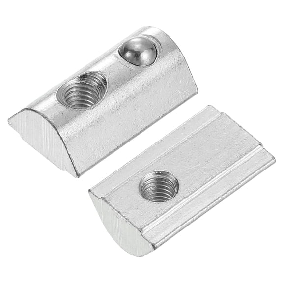 Uxcell M5 t Spring Nut, 25 Pack 4040 Series Half Round Roll in Spring with Slot 8mm
