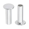 thumbnail image 1 of Uxcell M5 x 0.63'' Flat Head Semi-Tubular Rivets Aluminum  Silver Tone 100 Pcs, 1 of 3