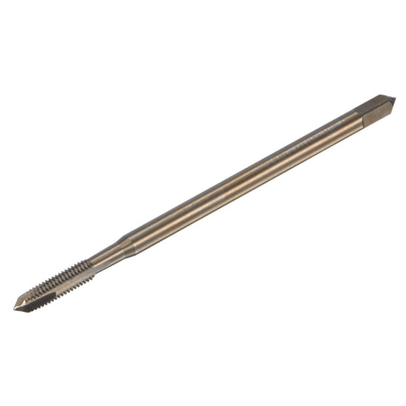 Uxcell M5 x 0.8 Cobalt High Speed Steel Machine Spiral Point Thread Tap Titanium Plated