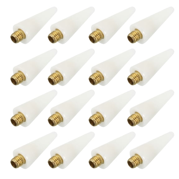 Uxcell M5 x 0.8mm Wax Tip Drill Pen, 16 Pack Drill Pen Wax Replacement Head Nail Rhinestones Picker, White