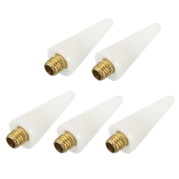 Uxcell M5 x 0.8mm Wax Tip Drill Pen, 5 Pack Drill Pen Wax Replacement Head Nail Rhinestones Picker, White