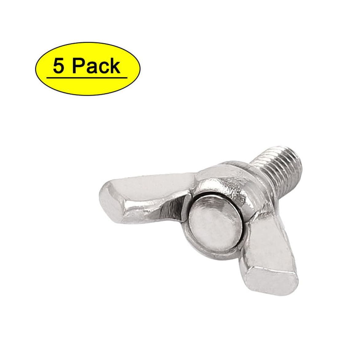 Uxcell M5 x 10mm 304 Stainless Steel Wing Bolt Butterfly Screw Fastener