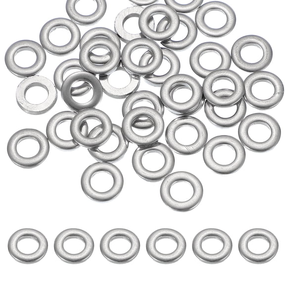 Uxcell M5 x 10mm Metal Screw Washers Set, 36Pcs 304 Stainless Steel Flat Washers