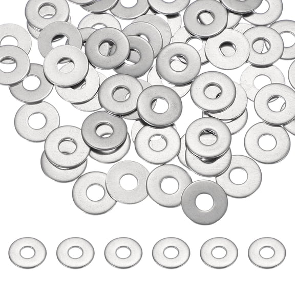 Uxcell M5 x 15mm Metal Screw Washers Set, 66Pcs 304 Stainless Steel Flat Washers