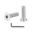 thumbnail image 1 of Uxcell Flat Head Socket Cap Screws, 304 Stainless Steel Head Screw Bolts Hex Socket Drive Countersunk Bolts M5 x 20mm, 1 of 7