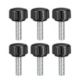 thumbnail image 1 of Uxcell M5 x 20mm Male Thread 15mm Round Head Knurled Clamping Knobs 6 Pack, 1 of 5