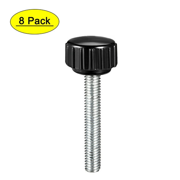 Uxcell M5 x 30mm Male Thread 15mm Round Head Knurled Clamping Knobs 8 Pack