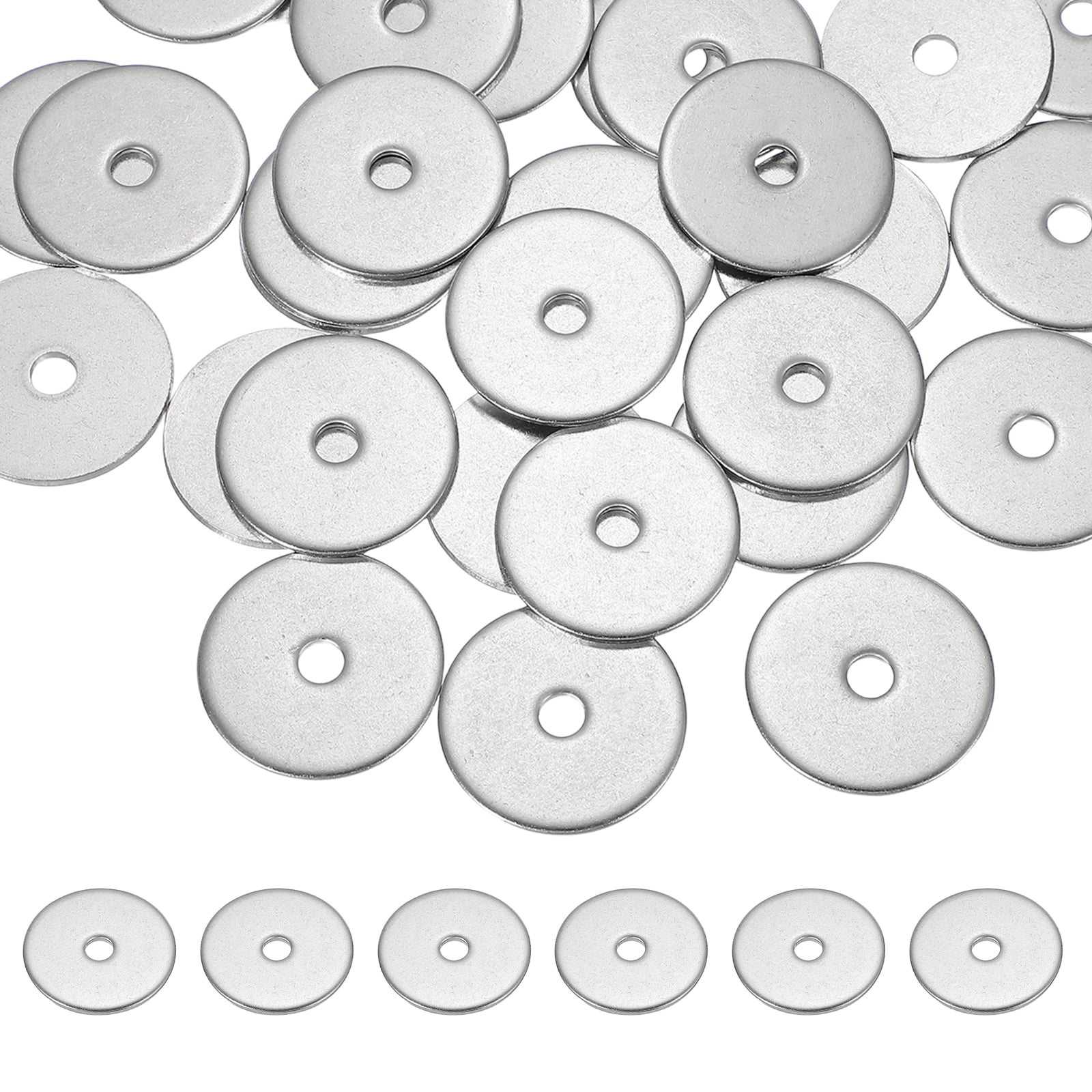 Uxcell M5 x 30mm Metal Screw Washers Set, 36Pcs 304 Stainless Steel Flat Washers