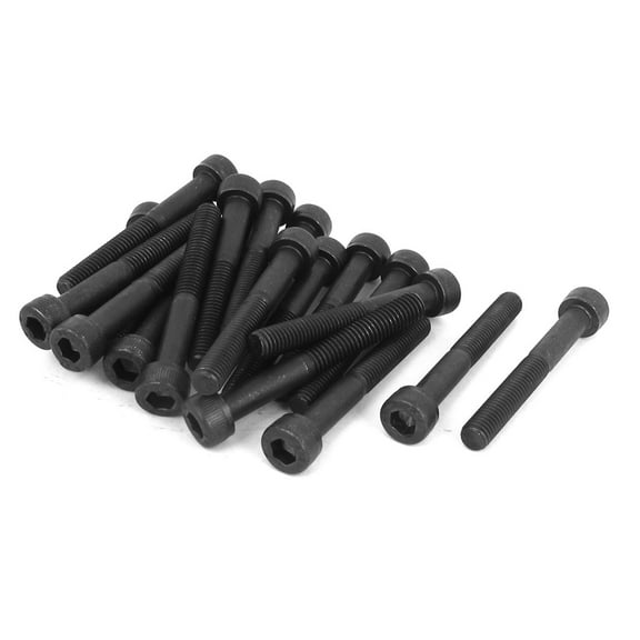 Uxcell M5 x 40mm 12.9 Alloy Steel Hex Socket Head Cap Screws Bolts Black (20-pack)