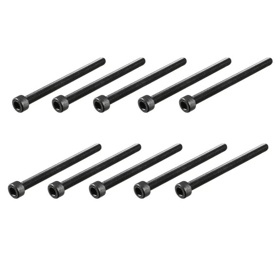 Uxcell M5 x 65mm 12.9 Alloy Steel Machine Bolt Hex Socket Head Cap Screws Black 20Pcs