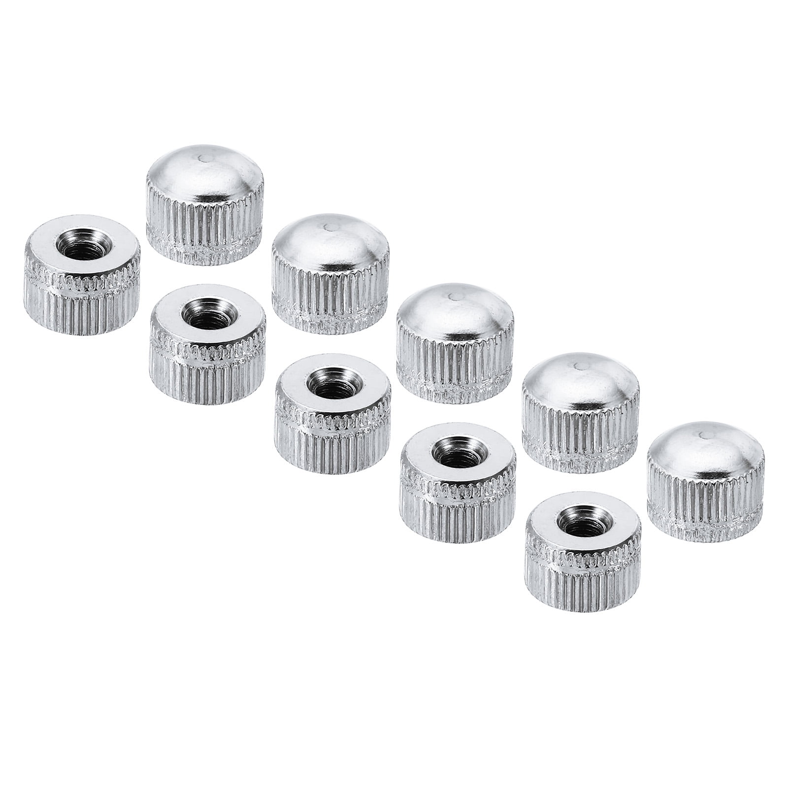 PATIKIL M5x12mm Brass Cap Nut – 10-Pack Knurled Acorn Nut Screw Covers For Light Fixtures, Furniture & Equipment (Female Thread, Decorative Hardware)