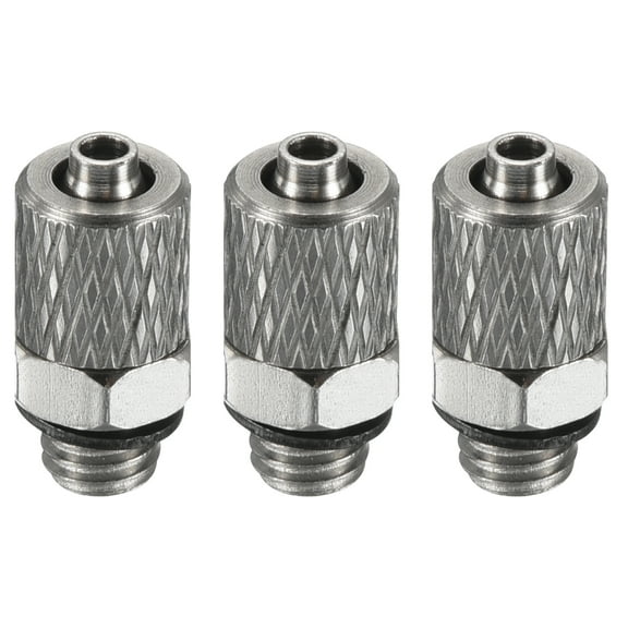 Uxcell M5x0.8 Compression Fitting Connector Male Thread Push to Quick Connect Air Tube Hose Straight Adapter 3 Pack