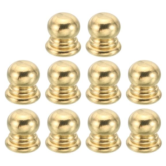 Uxcell M5x0.8 Thread Brass Cap Nuts Knob, 10 Pack Lamp Finial Decoration Screw Caps Nut Handle Knob 10mm